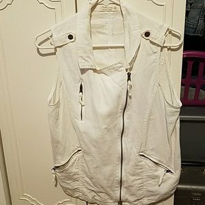 Just Living sz M white utility vest